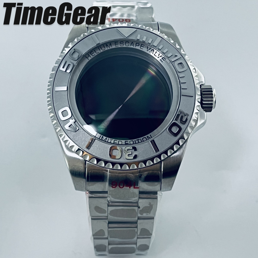 Watch Bezel Insert - 44MM Silver Ceramic Bezel Case SEA