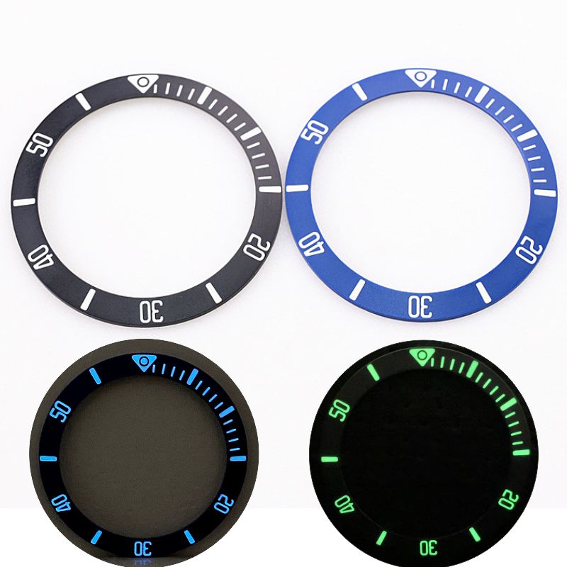 Watch Bezel Insert - Luxury 40mm Matte Black Blue Ceramic