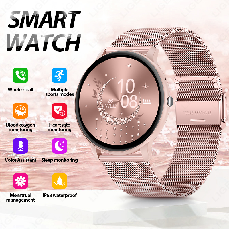 Smartwatch Angelo Watches - LIGE Women's SmartWatch Blood Oxygen Monitor