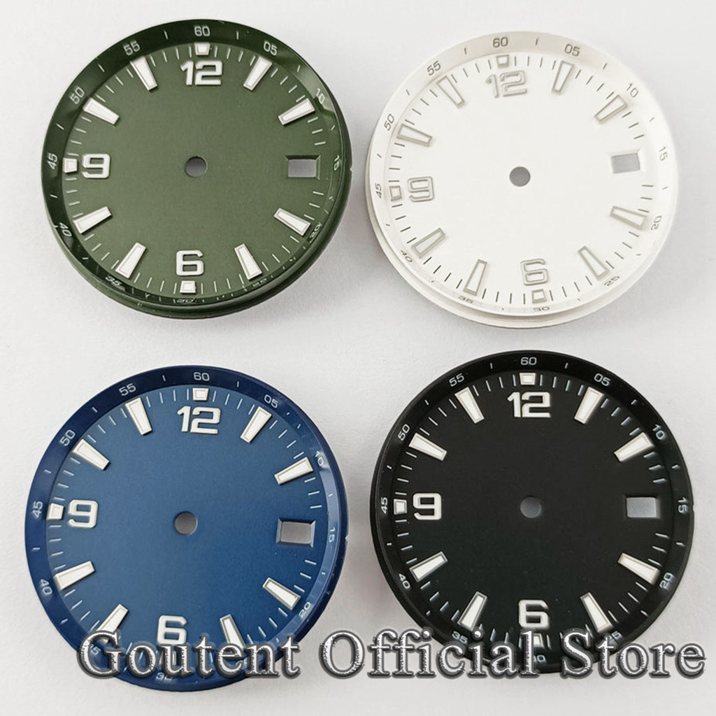 Luminous Dial Face - Goutent 31mm Sterile Watch Dial Black