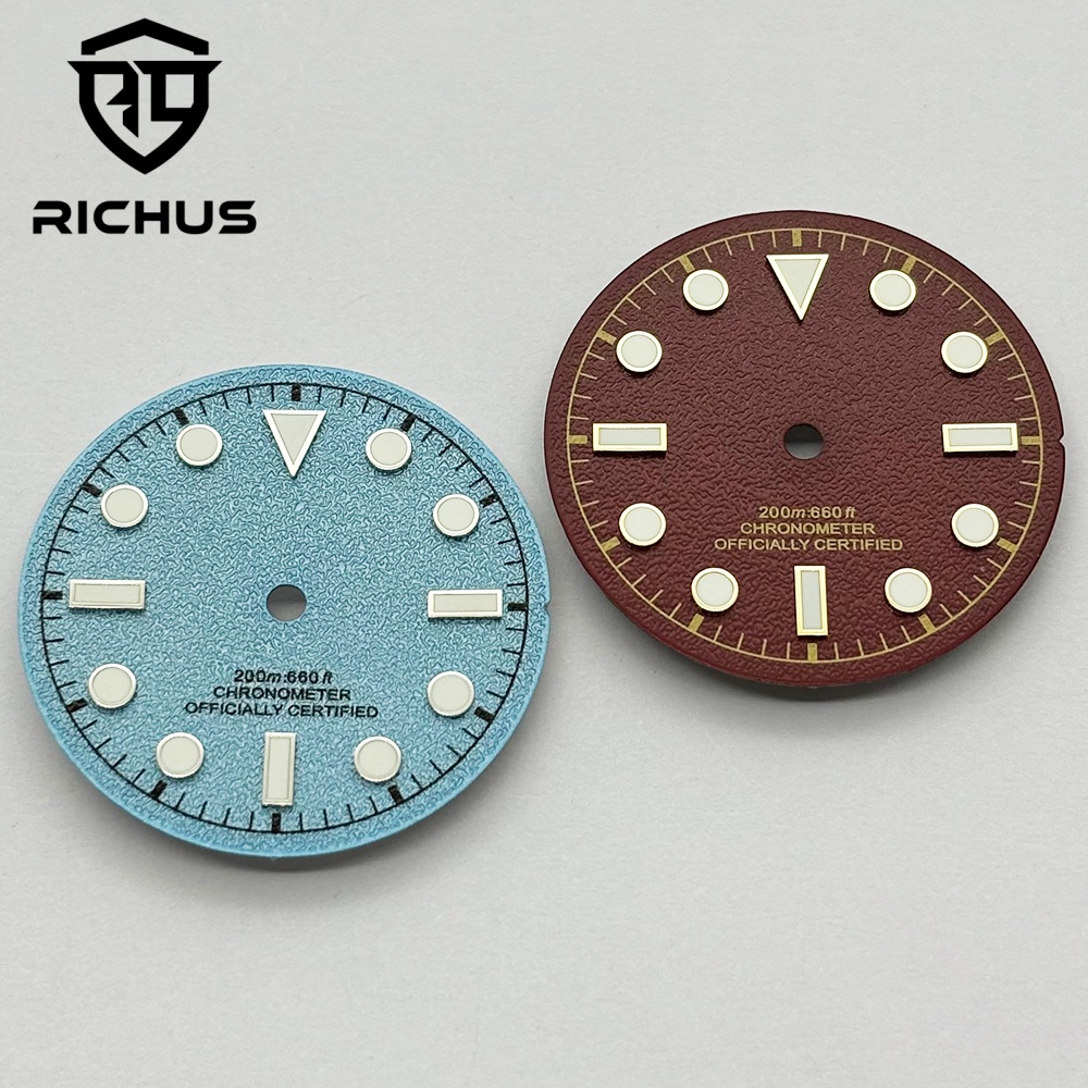 Luminous Dial Face - RICHUS Dial Green Luminous Fit NH34
