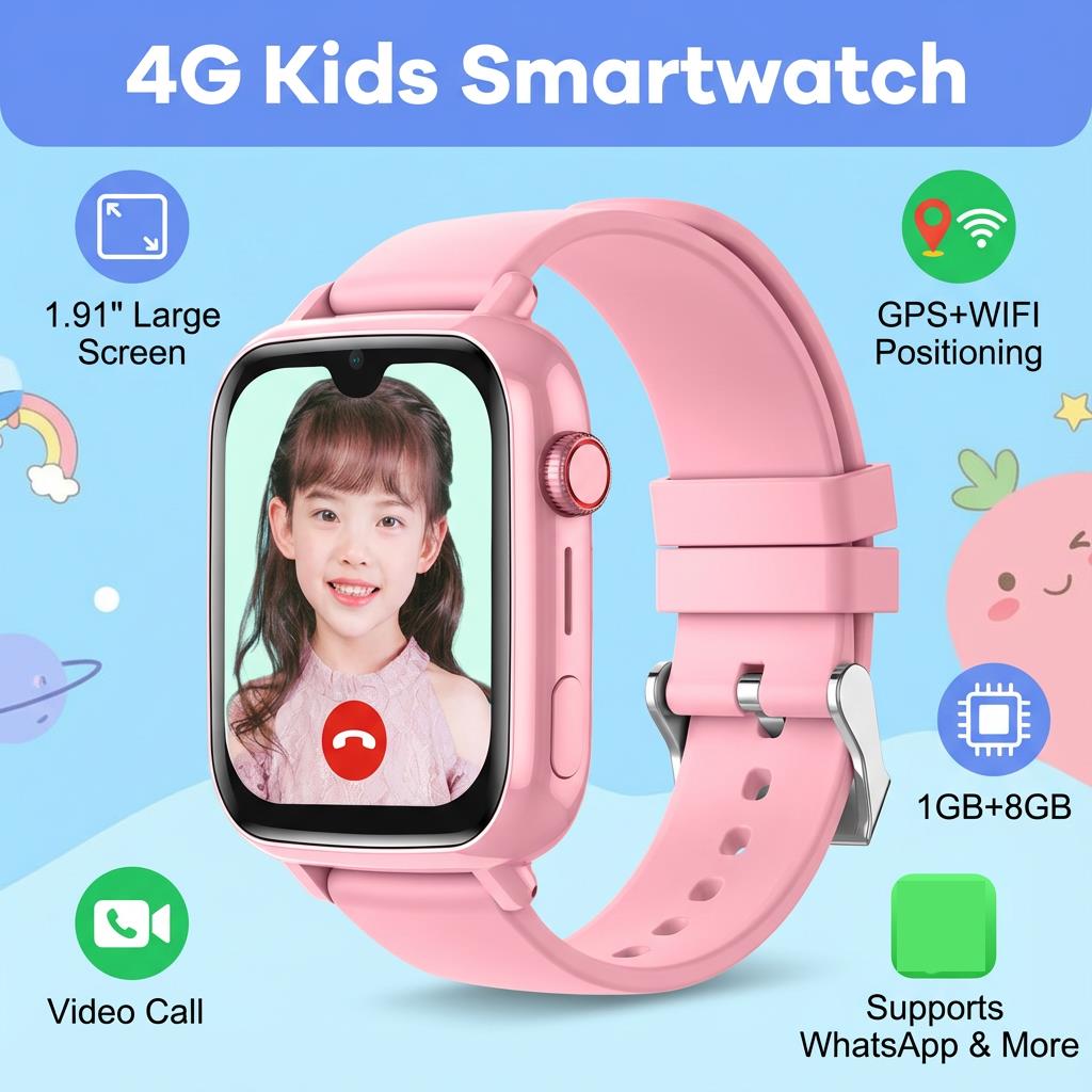 Smartwatch Watches For Kids With Gps - 4G Smart Watch Kids GPS WiFi