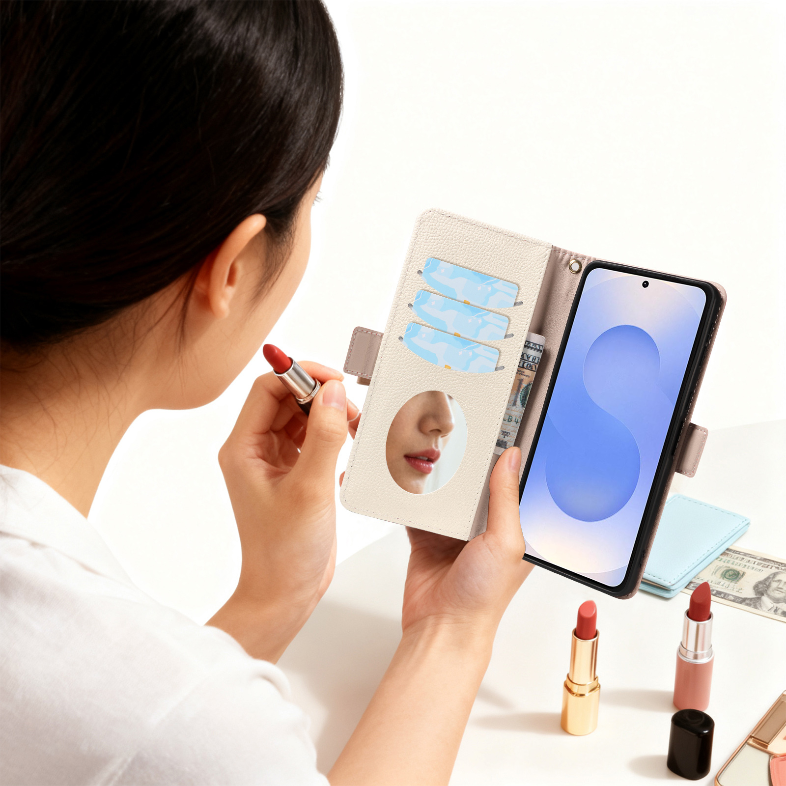 Makeup Mirror Strap Bag Cards  - Samsung Galaxy Strap recension och pris
