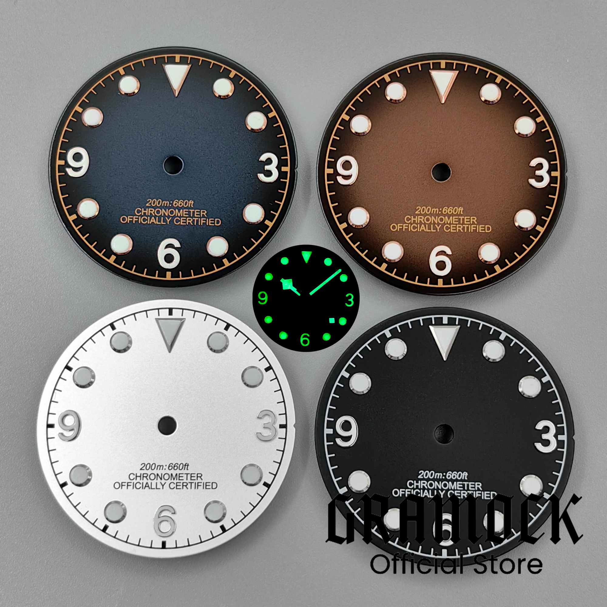 Sterile Dial Face 29mm Green L - Luminous Dial Face recension och pris