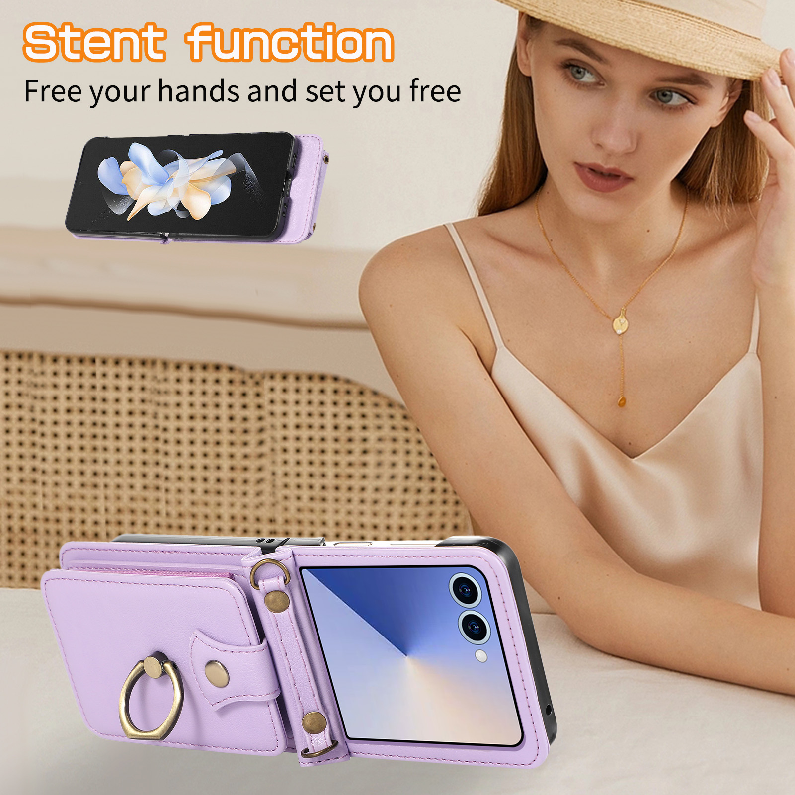 Leather Wallet Phone Case for  - Samsung Galaxy Strap recension och pris