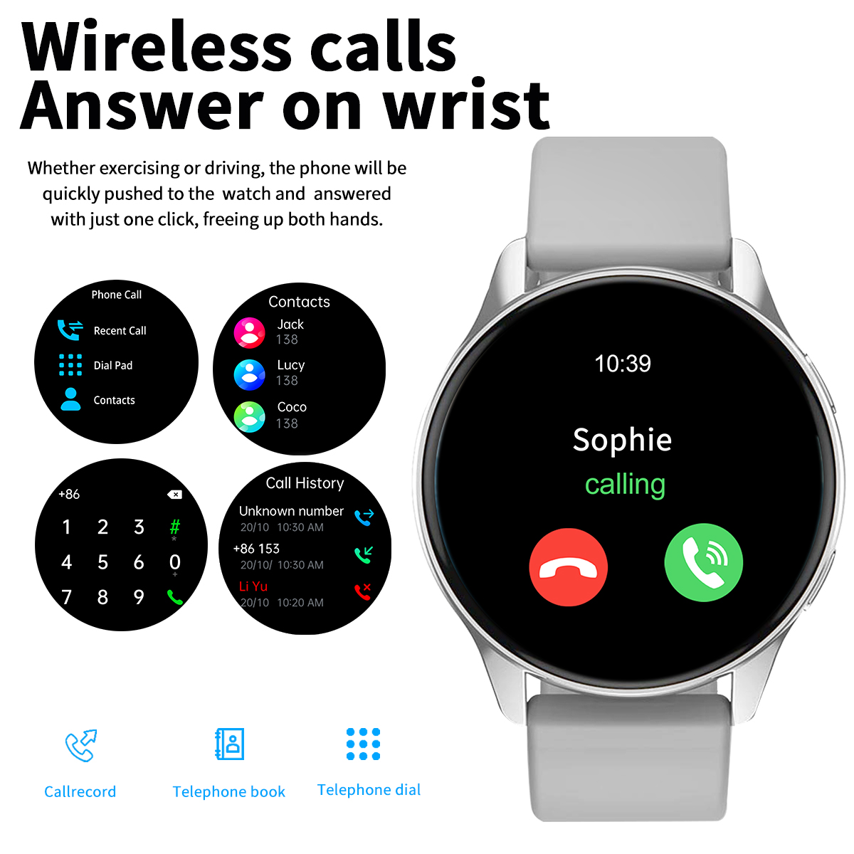 Smart Watch, Wireless Call/Dia - Smartwatch Angelo Watches recension och pris
