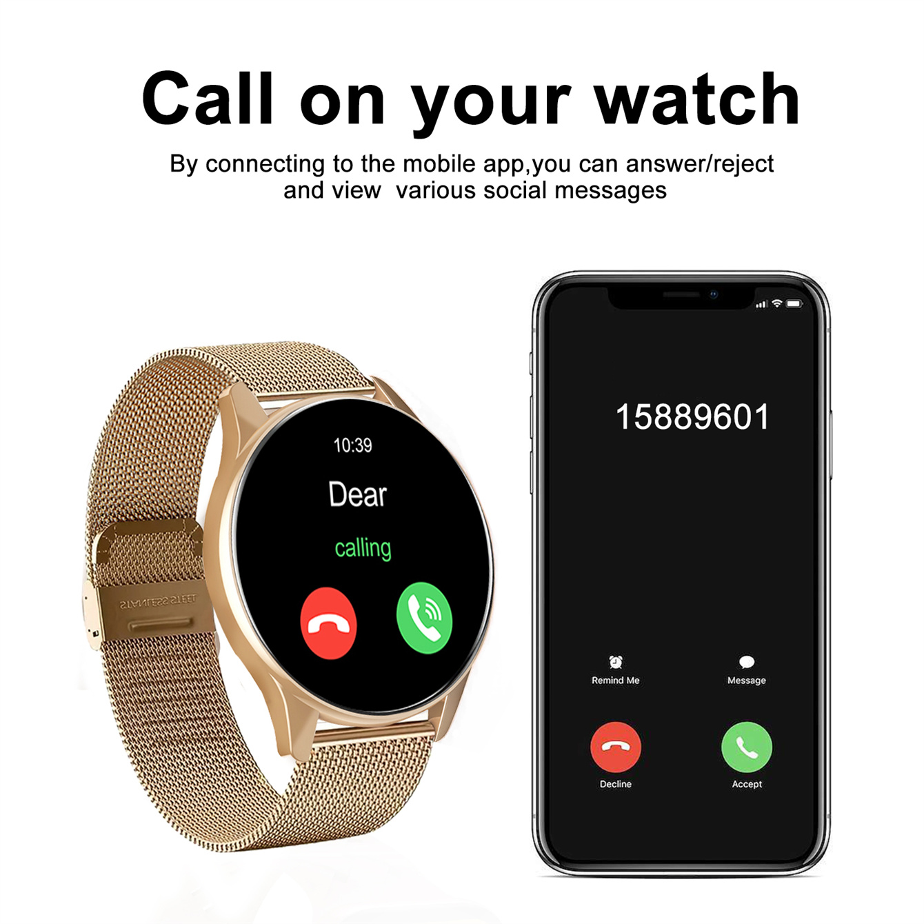 Smart Watch, Wireless Call/Dia - Smartwatch Angelo Watches recension och pris
