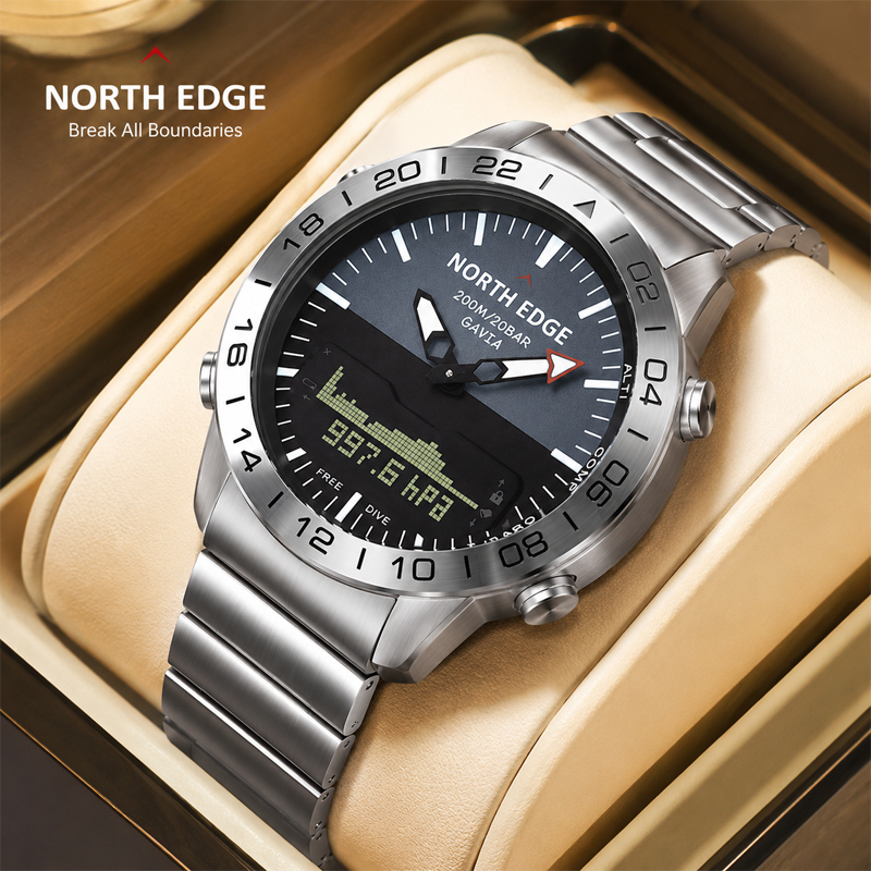 NORTH EDGE Mens Dive Watch Mil - Smartwatch Watches For Men Digital recension och pris