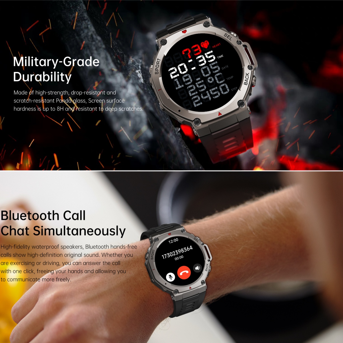 2025 New Military Smart Watch  - Watch Vs Smartwatch recension och pris