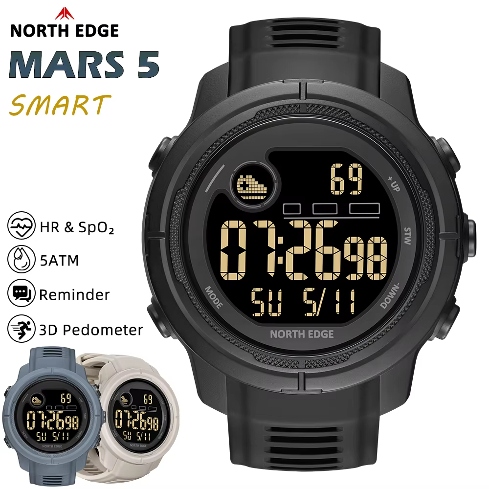 NORTH EDGE NEW MARS 5 Men's Di - Smartwatch New Watches For Men recension och pris