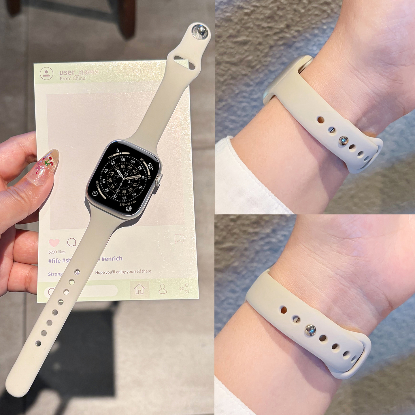 Breathable Silicone Strap For  - Smartwatch Apple Watches For Men recension och pris