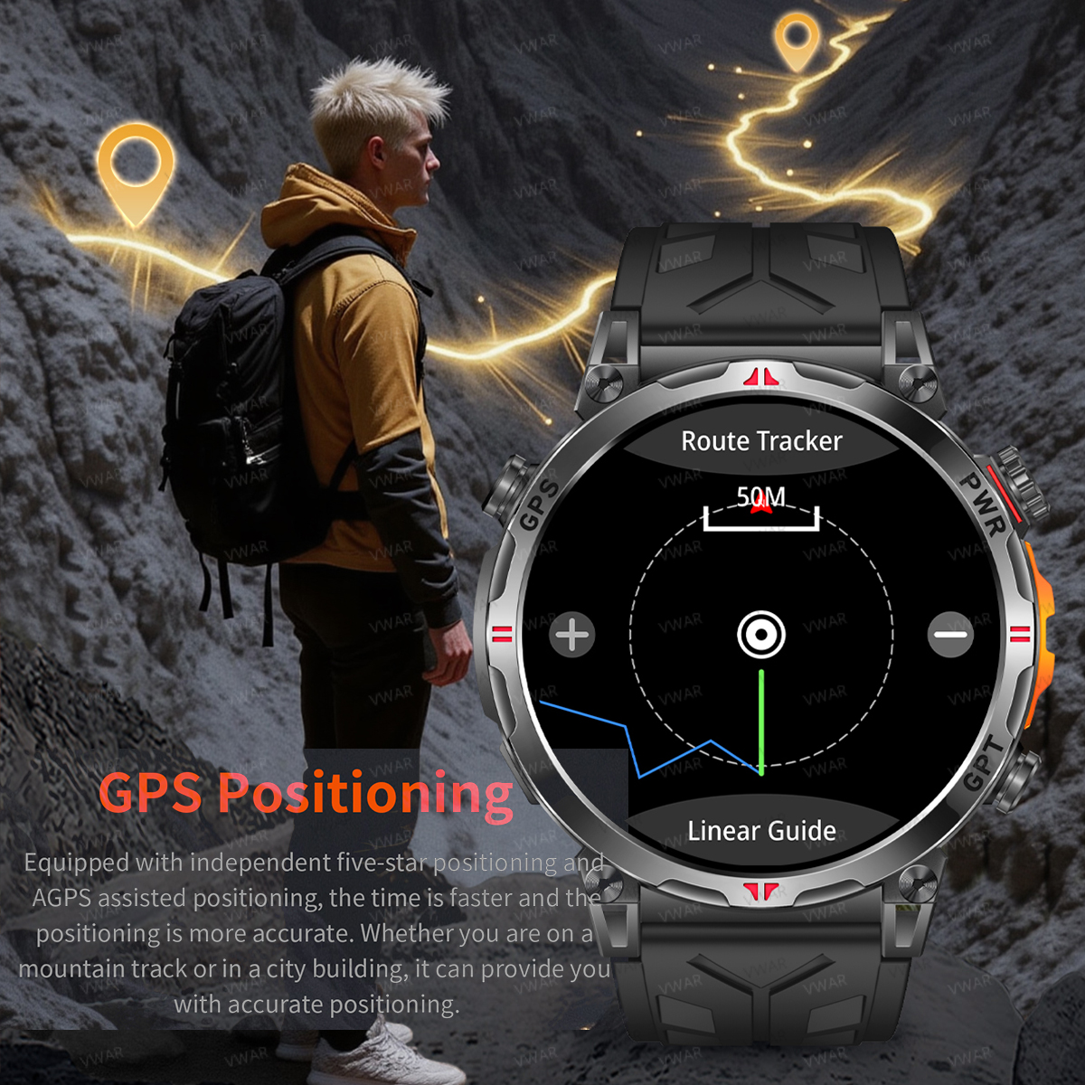 VWAR Oudtoor GPS Smart Watch B - Watch Vs Smartwatch recension och pris