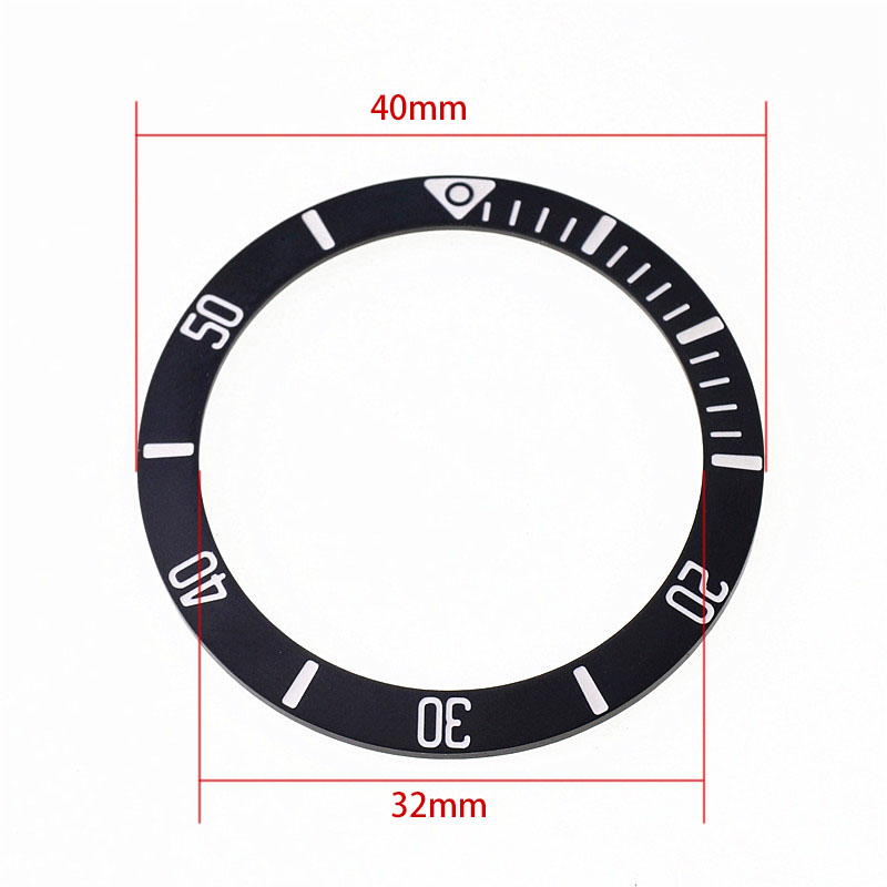 Luxury 40mm Matte Black Blue C - Watch Bezel Insert recension och pris