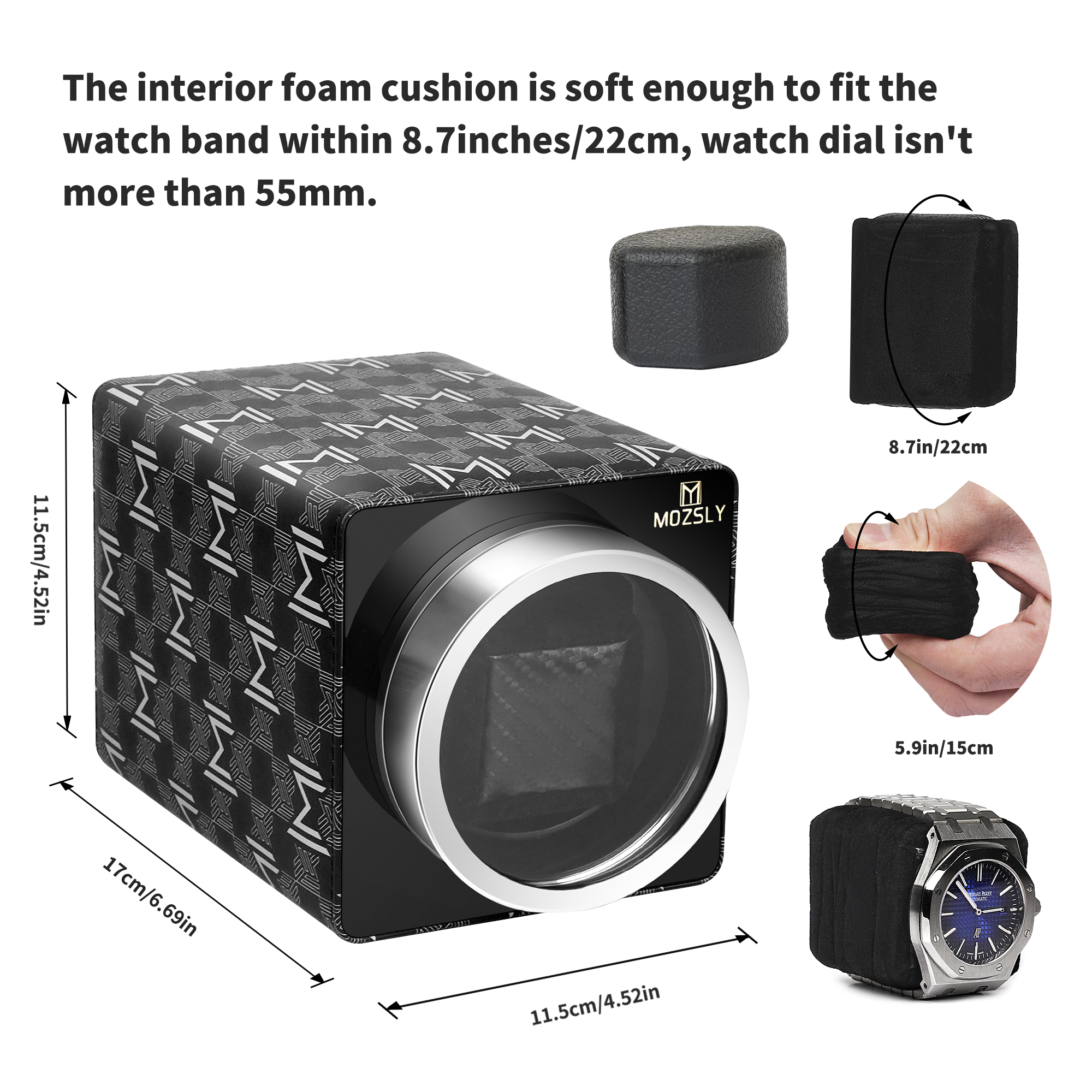 Single head shaker - leather p - Watch Winder Single recension och pris