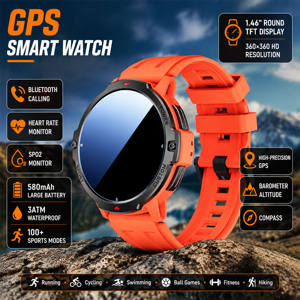 NEW 6-Axis Gyroscope Military  - Smartwatch Timex Watches For Men recension och pris