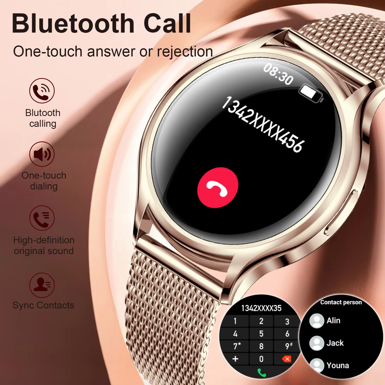 Women's Smart Watch Sleep Heal - Smartwatch Angelo Watches recension och pris