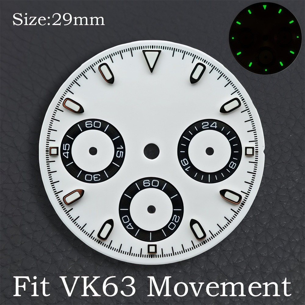 VK63 29mm Dial Watch Hands Gre - Luminous Dial Face recension och pris