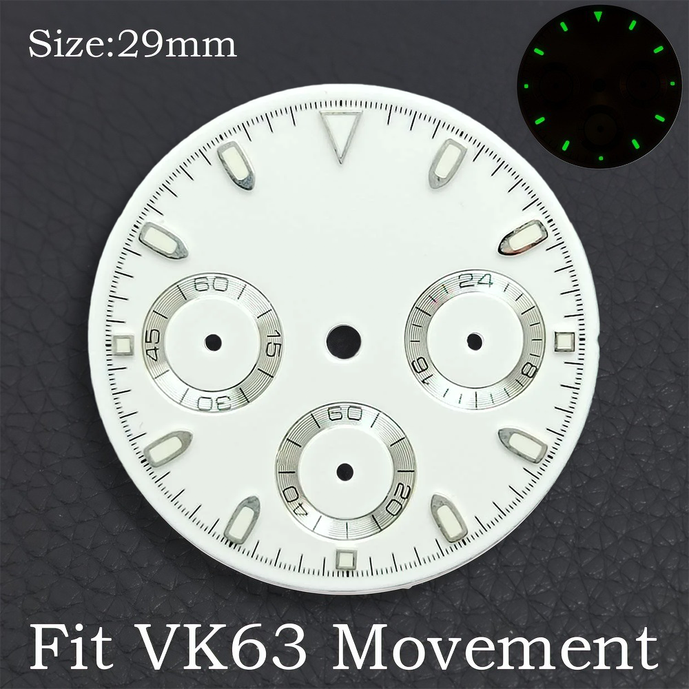 VK63 29mm Dial Watch Hands Gre - Luminous Dial Face recension och pris