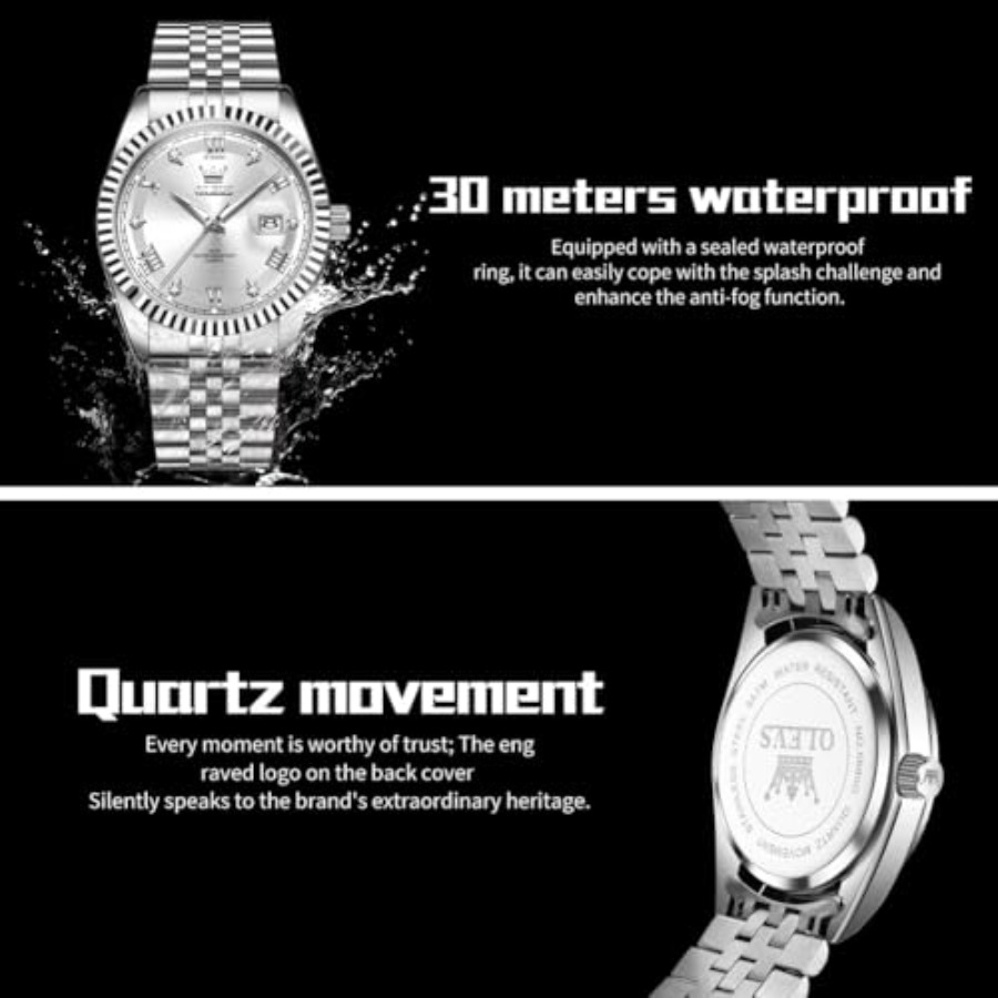 OLEVS Classic Mens Watch Diamo - Smartwatch Watches For Men Digital recension och pris