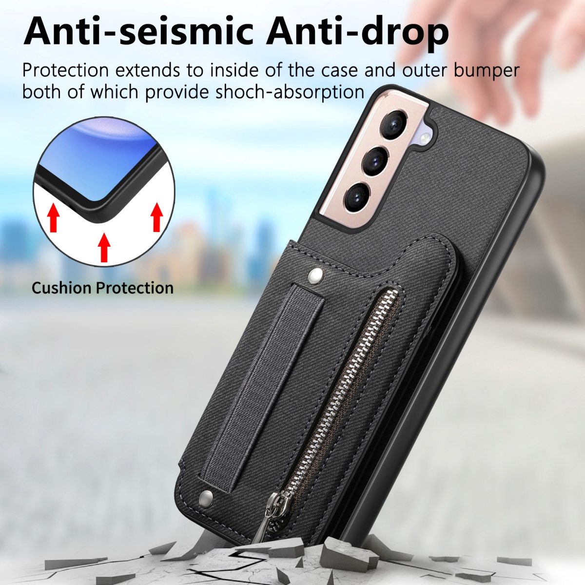 Flip Card Bag Phone Case For S - Samsung Galaxy Strap recension och pris