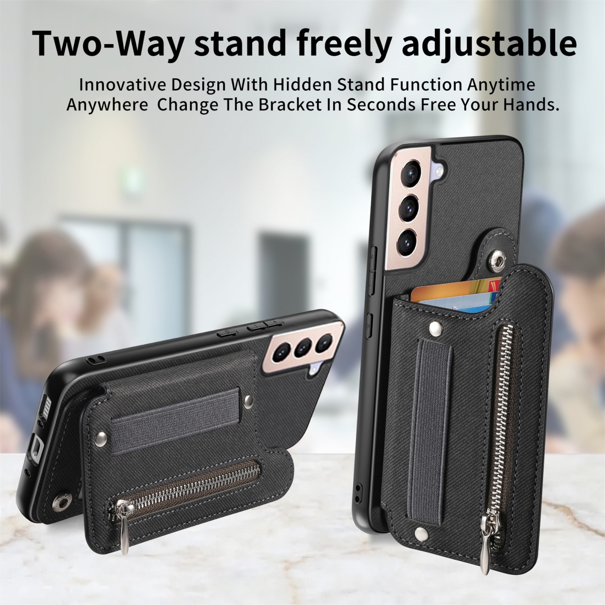 Flip Card Bag Phone Case For S - Samsung Galaxy Strap recension och pris