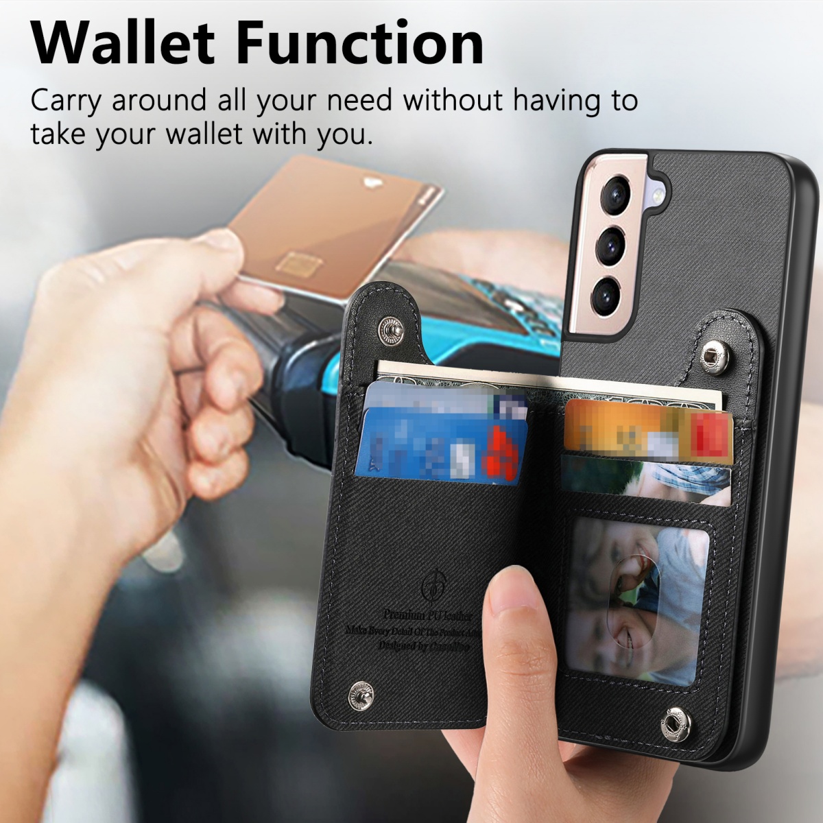 Flip Card Bag Phone Case For S - Samsung Galaxy Strap recension och pris