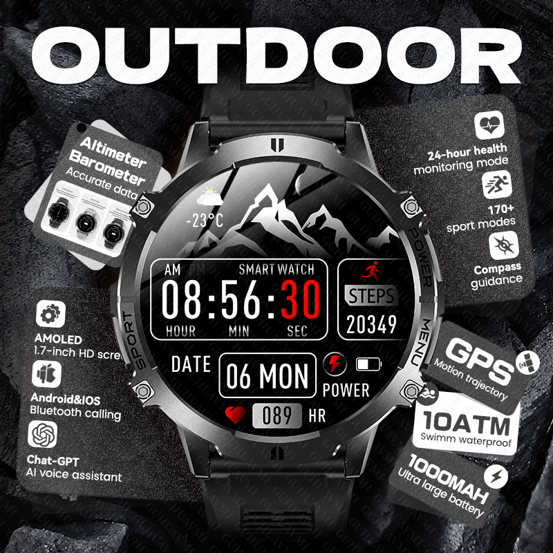 2026 New Men Outdoor GPS Smart - Smartwatch Timex Watches For Men recension och pris
