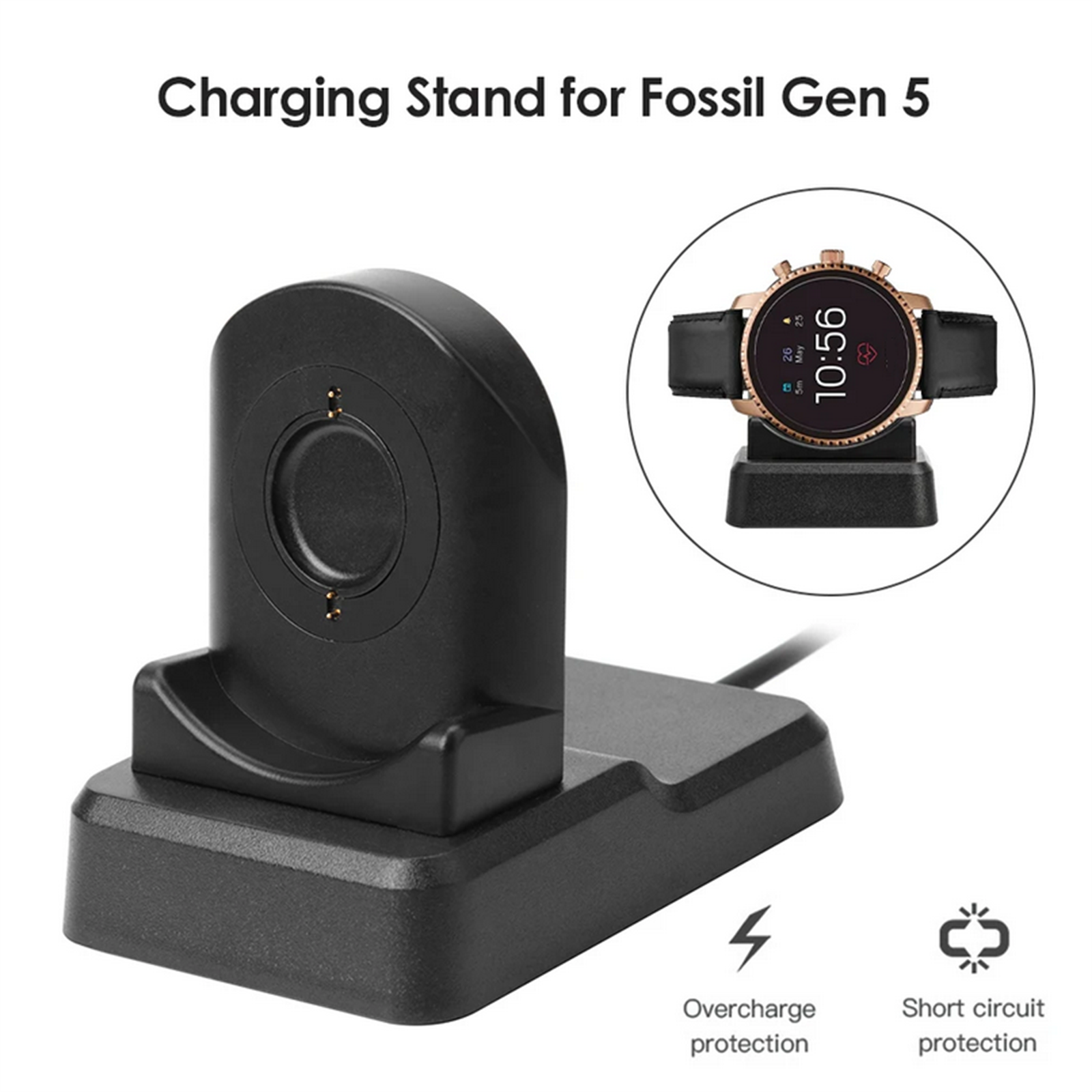 1m USB Watch Charger 5V 500mA  - Fossil Watches Smartwatch Charger recension och pris