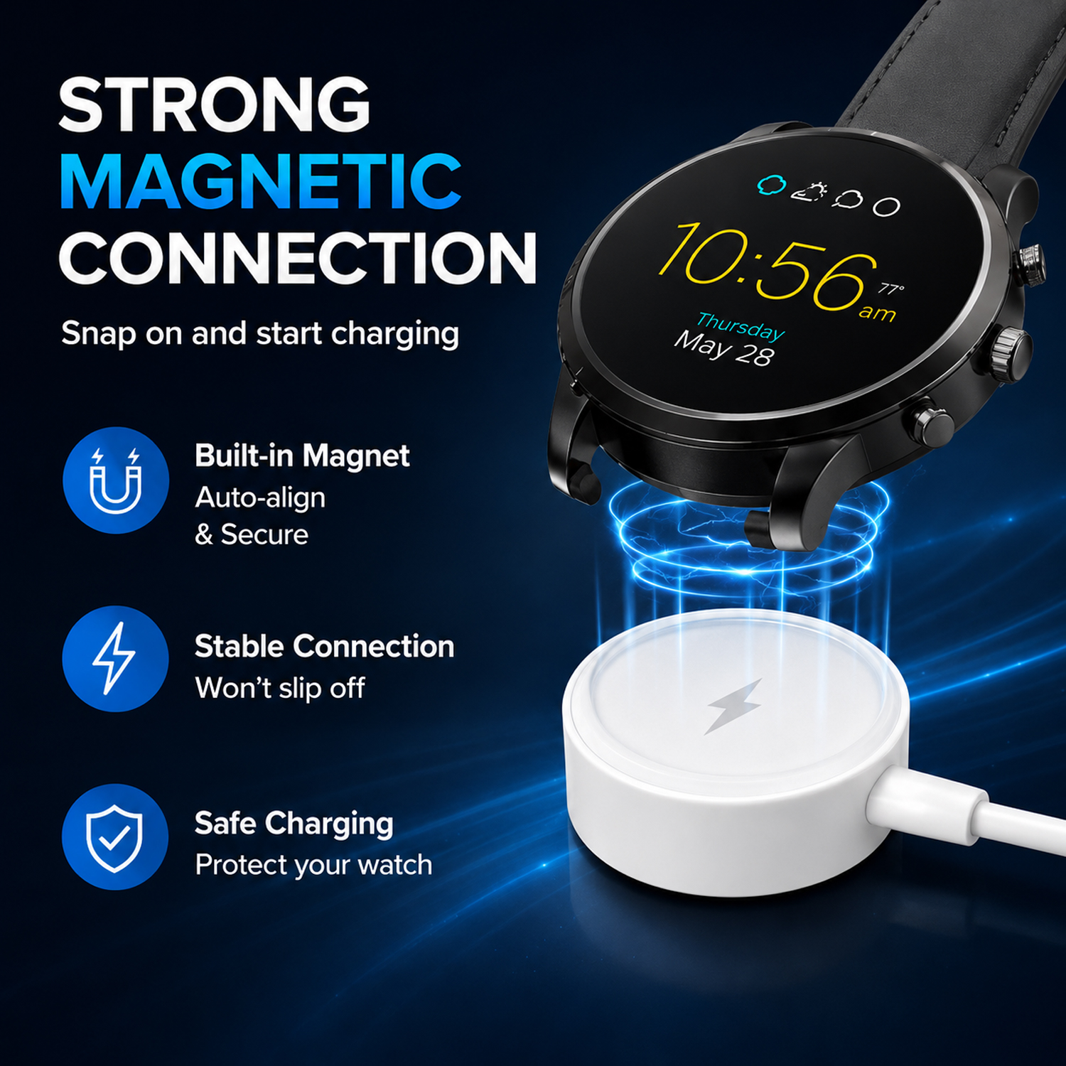 USB Magnetic Charging Cable Fo - Fossil Watches Smartwatch Charger recension och pris