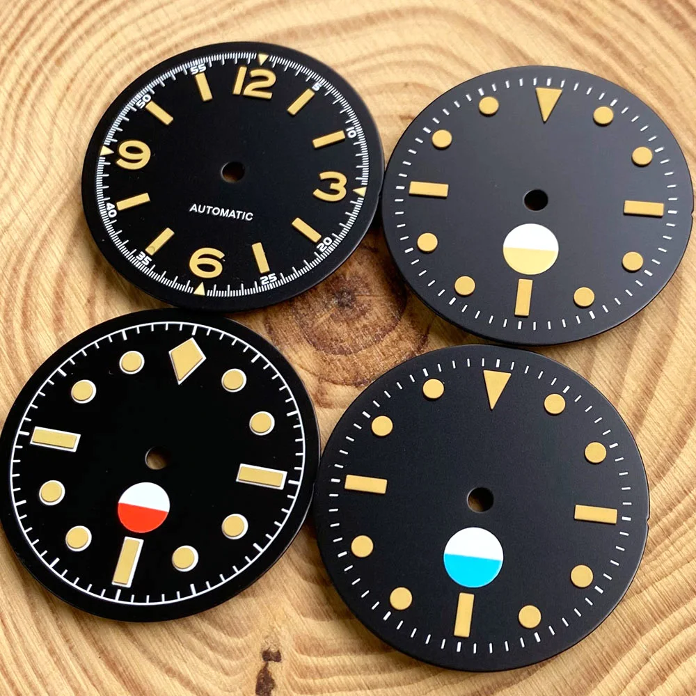 Vintage Black MOD Watch Dial F - Luminous Dial Face recension och pris