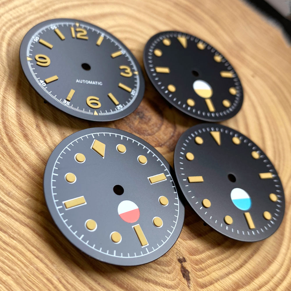 Vintage Black MOD Watch Dial F - Luminous Dial Face recension och pris