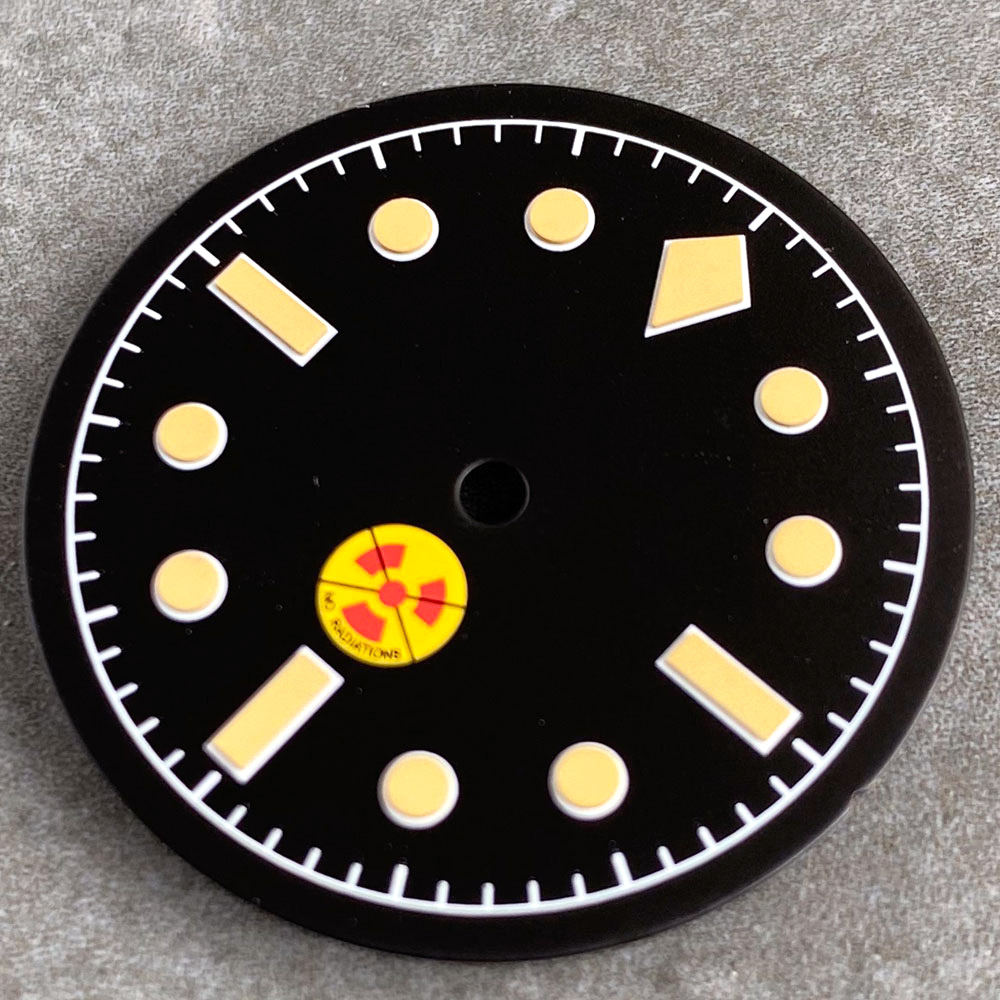 Vintage Black MOD Watch Dial F - Luminous Dial Face recension och pris