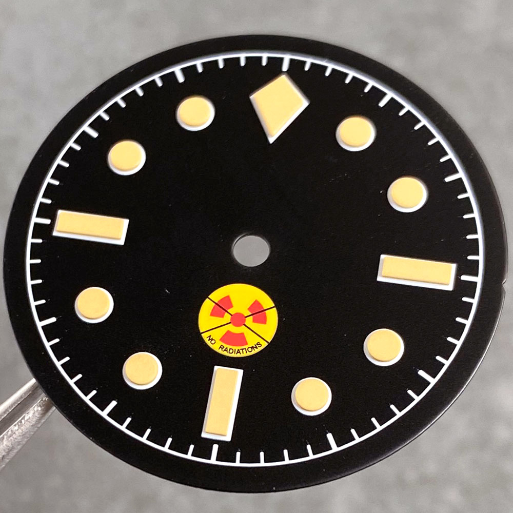 Vintage Black MOD Watch Dial F - Luminous Dial Face recension och pris
