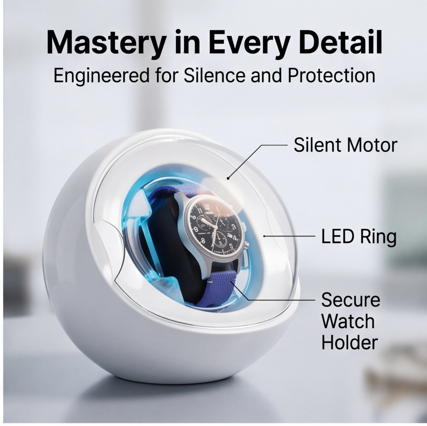 Lorvo Automatic Watch Winder w - Watch Winder Single recension och pris