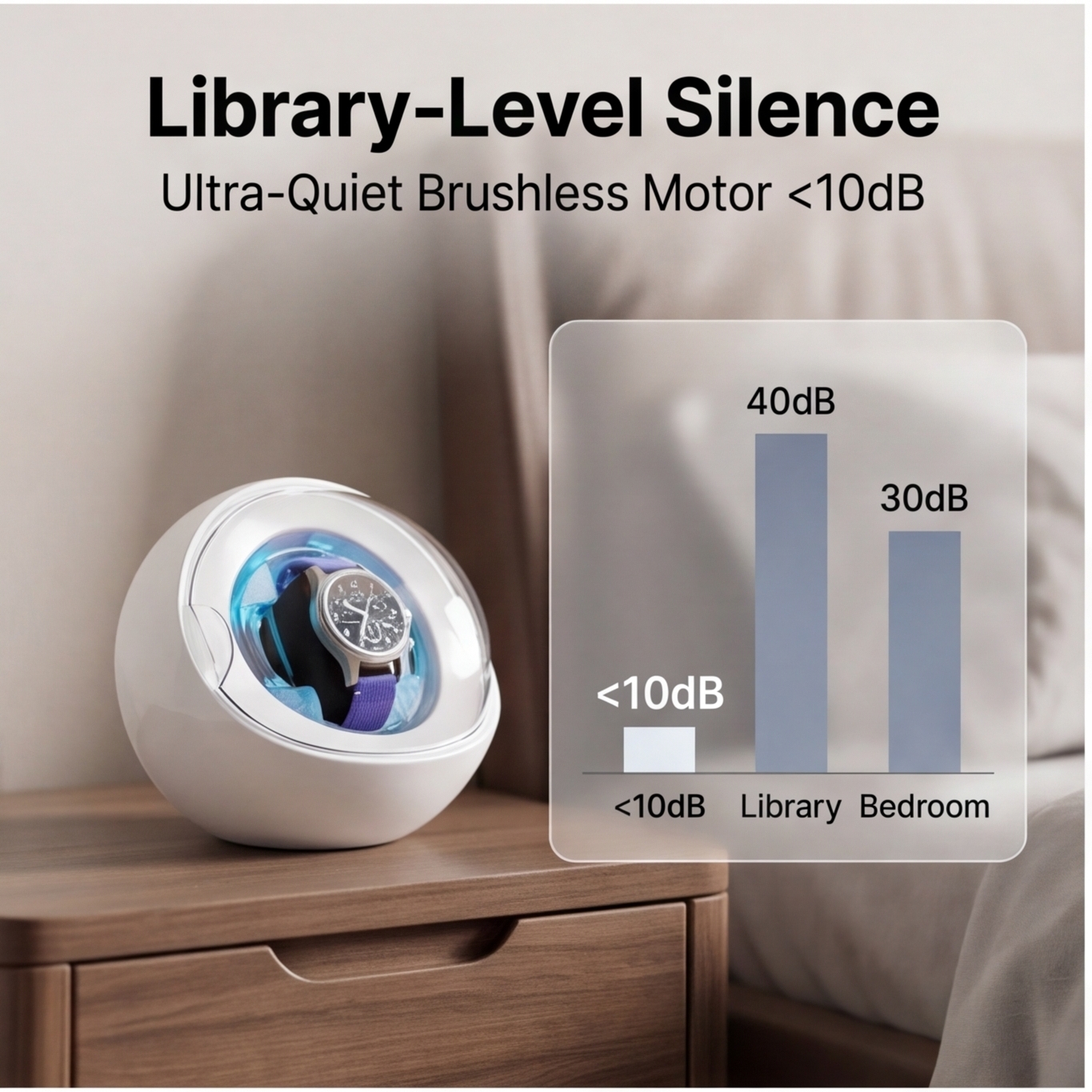 Lorvo Automatic Watch Winder w - Watch Winder Single recension och pris