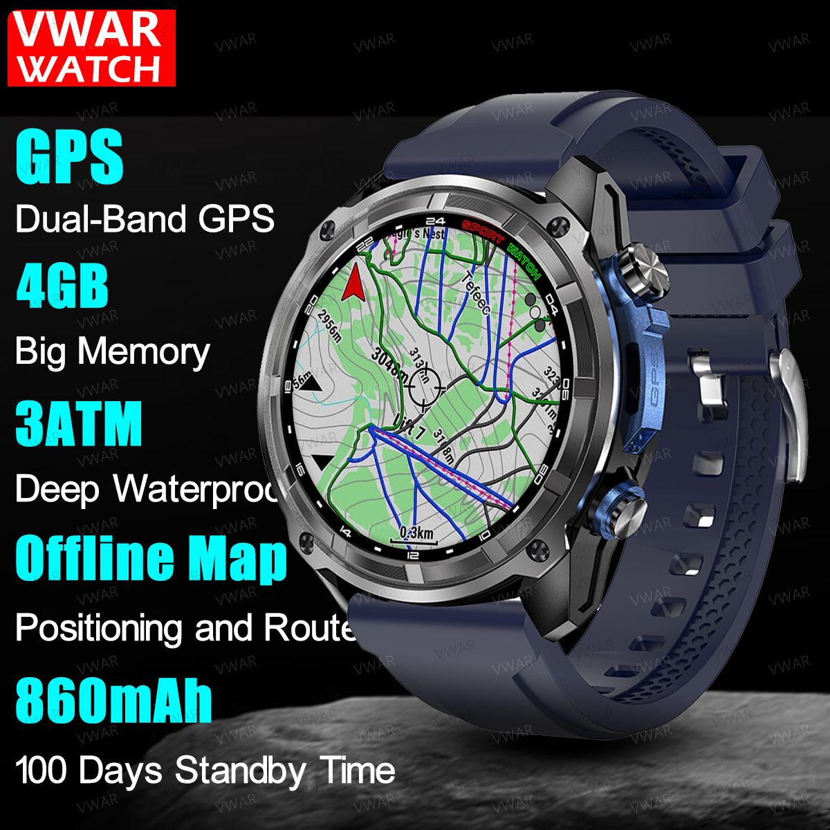 VWAR DTG1 GPS Smart Watch 6 Sa - Watch Vs Smartwatch recension och pris