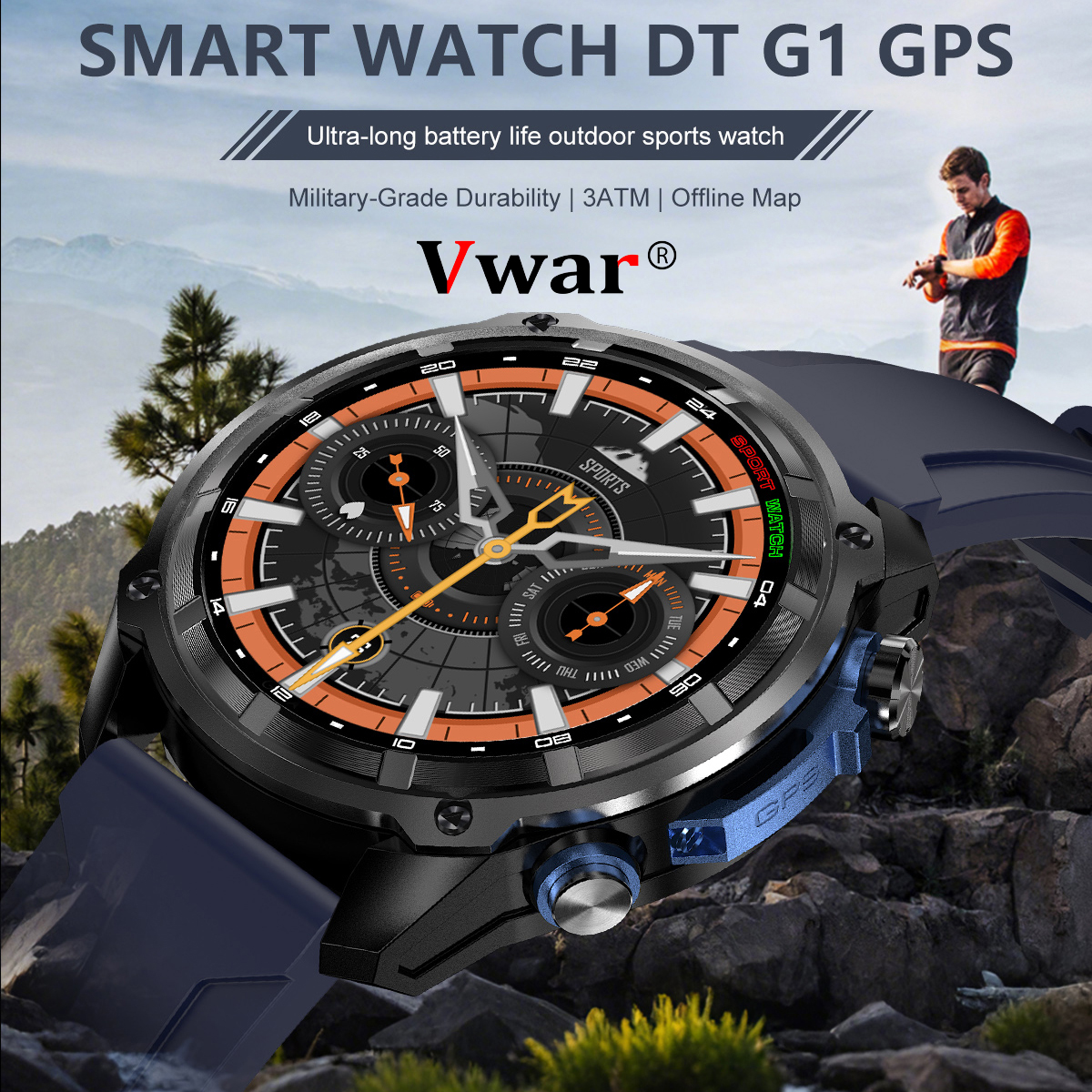 VWAR DTG1 GPS Smart Watch 6 Sa - Watch Vs Smartwatch recension och pris