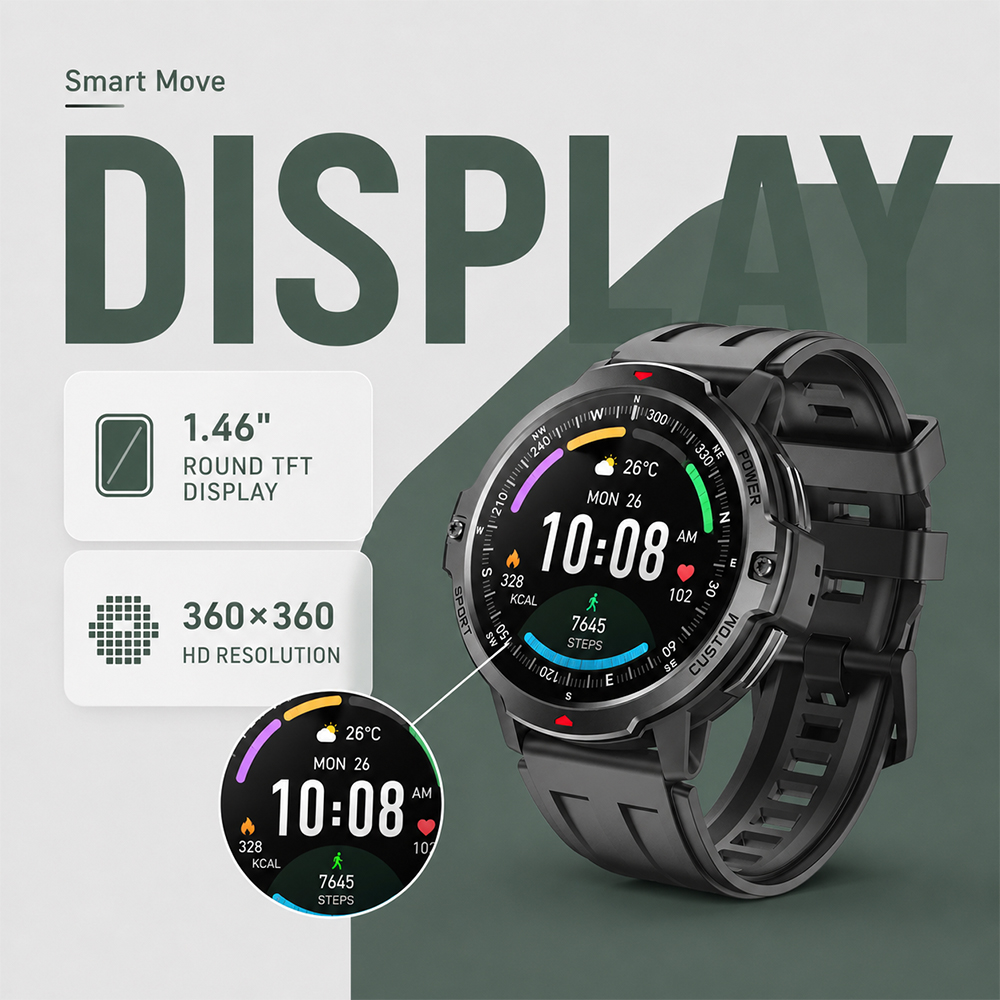 2026 NEW 1.46 Inches Military  - Smartwatch Timex Watches For Men recension och pris