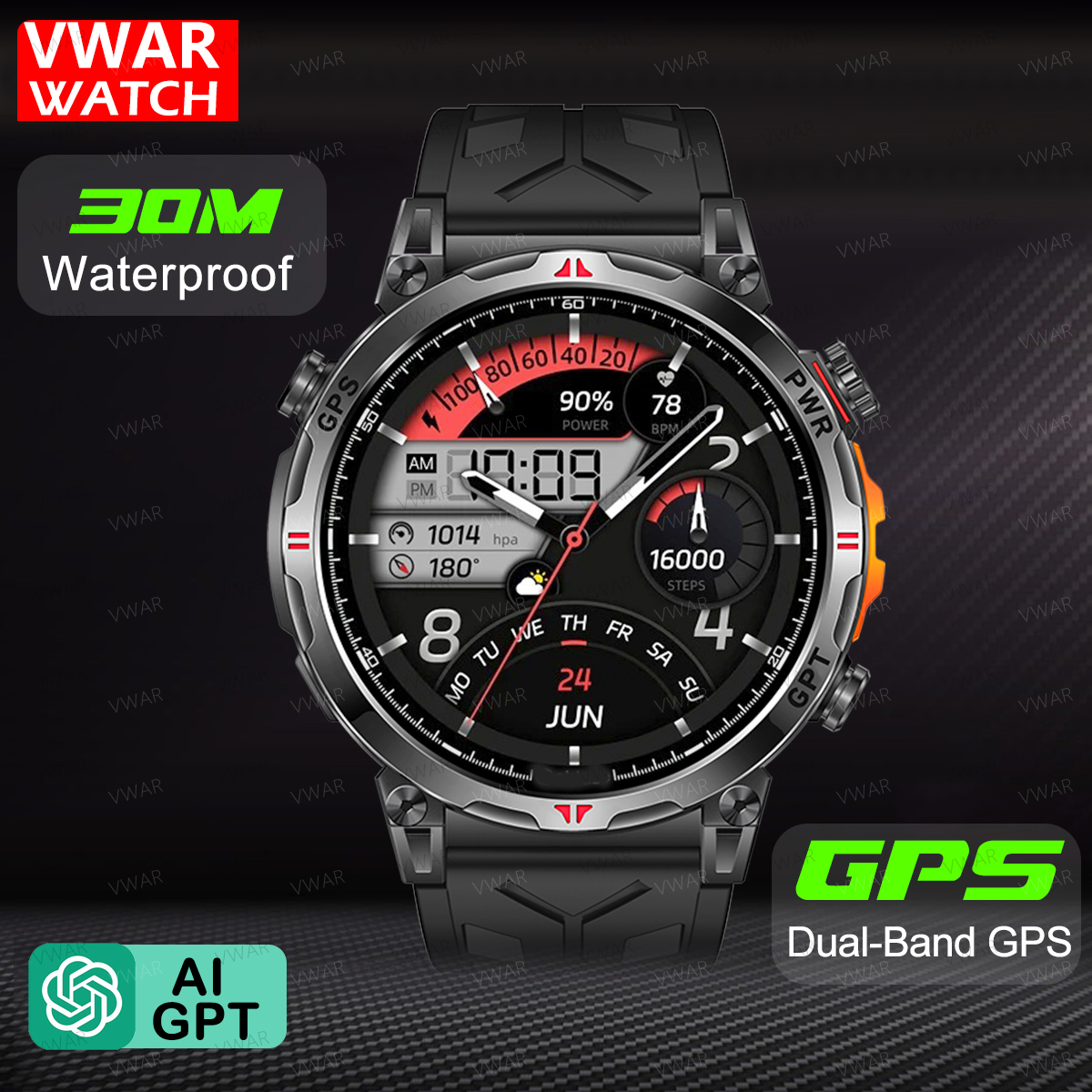 VWAR Air5 Ultra GPS Smartwatch - Watch Vs Smartwatch recension och pris