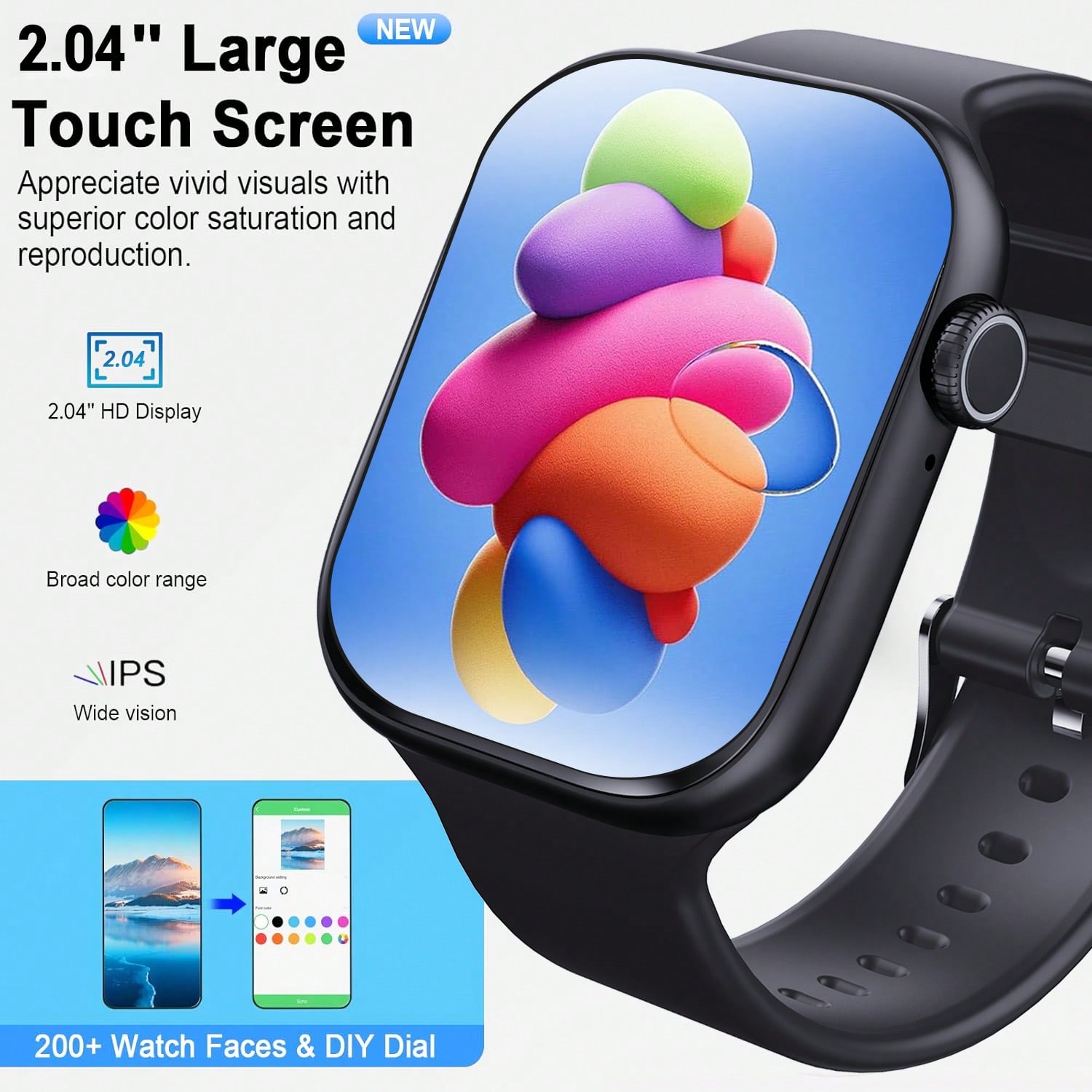 2.01 Inch Touch Screen Smart W - Smartwatch Watches For Men Digital recension och pris