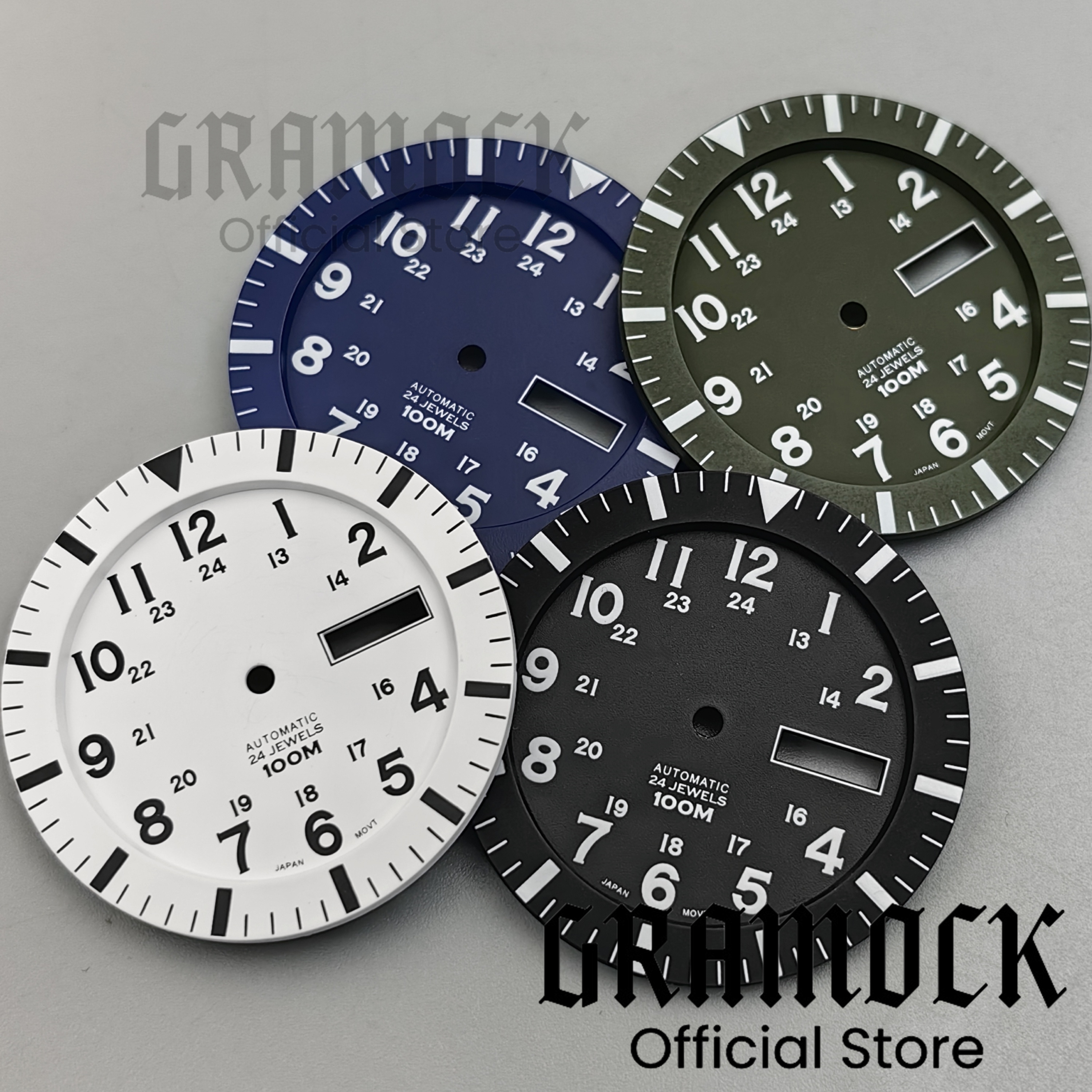 Gramock Vintage NH36 Face 34.3 - Luminous Dial Face recension och pris