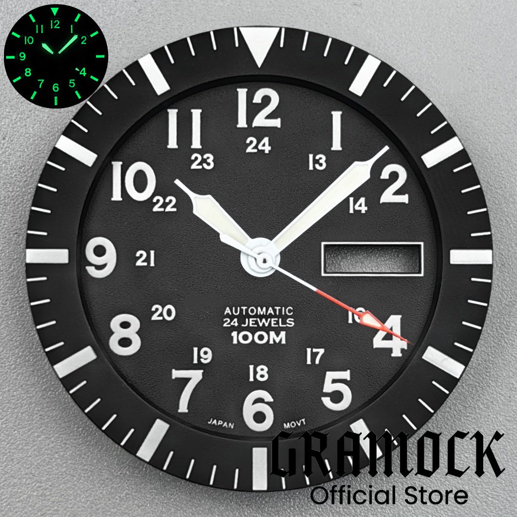 Gramock Vintage NH36 Face 34.3 - Luminous Dial Face recension och pris