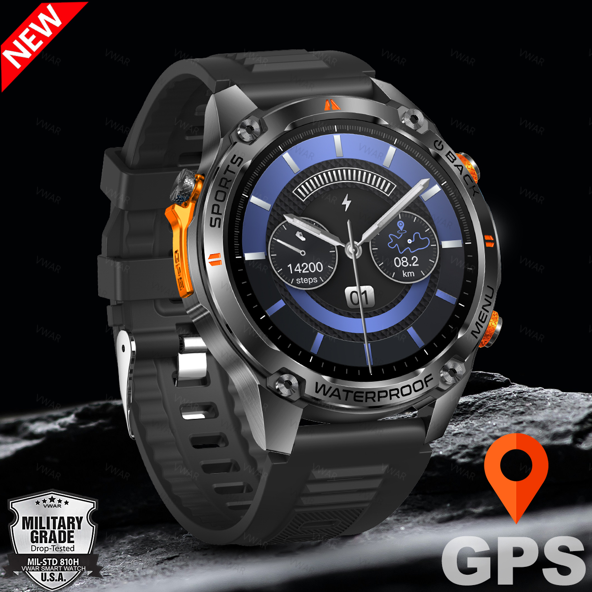 VWAR ACE Ultra GPS Watches Men - Watch Vs Smartwatch recension och pris