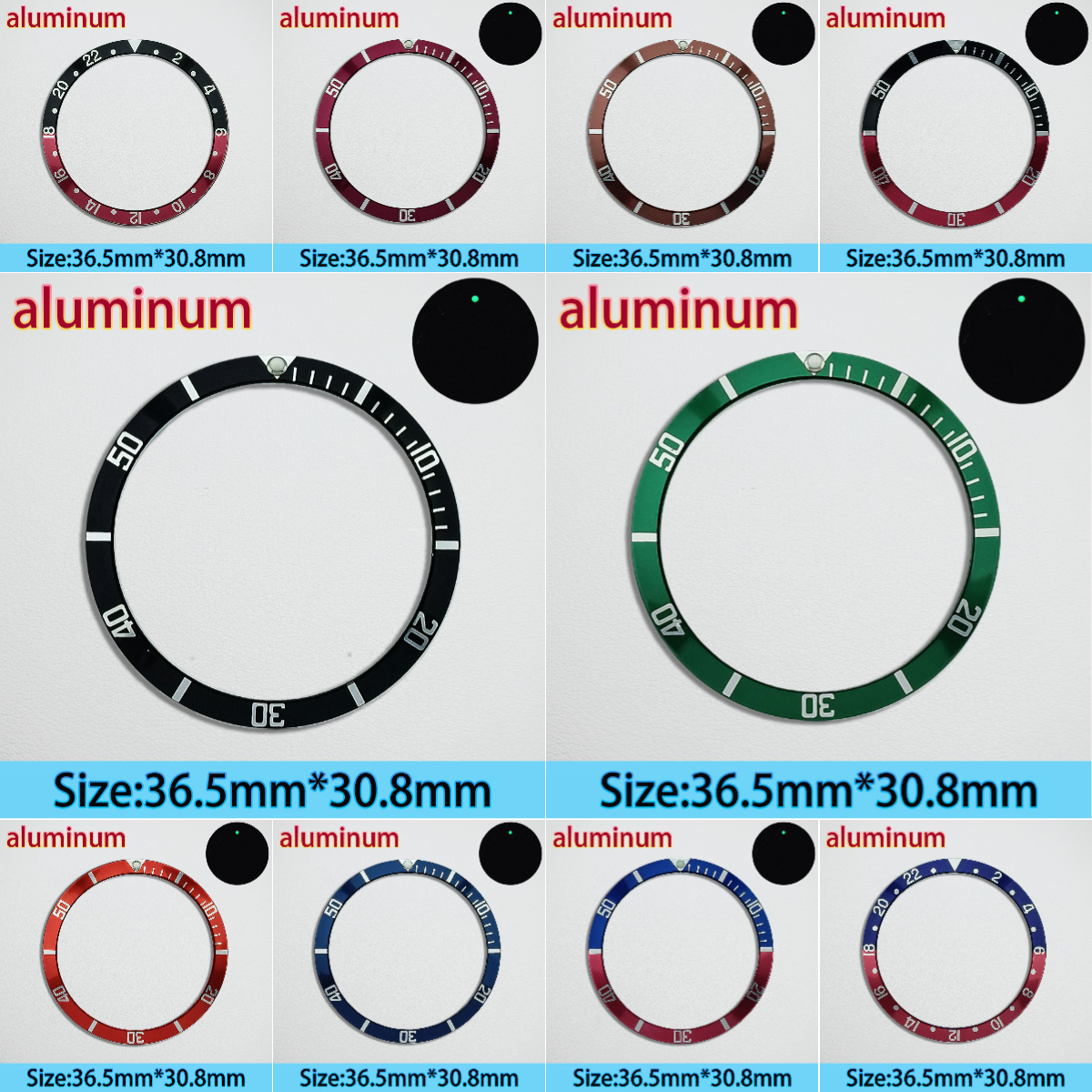 Aluminium Bezel 36.5mm*30.8mm  - Watch Bezel Insert recension och pris