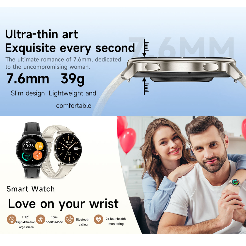 2026New 7.6mm Ultra-Slim Women - Smartwatch Angelo Watches recension och pris