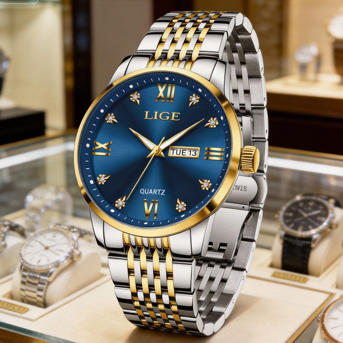 LIGE Men Watch Water Diamond L - Smartwatch Watches For Men Digital recension och pris