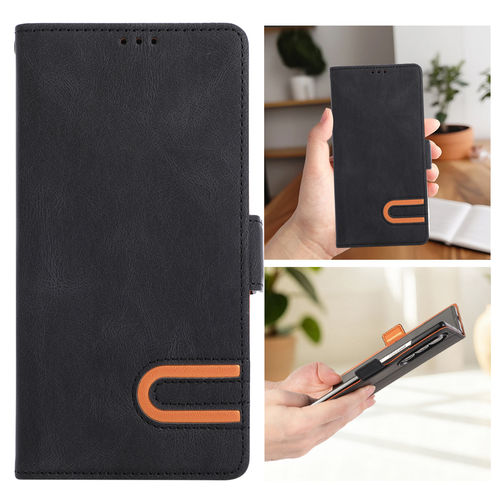 Flip Retro Leather Wallet Phon - Samsung Galaxy Strap recension och pris