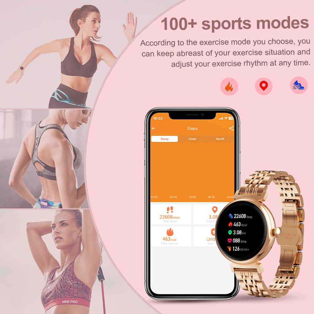 1.04 inch AMOLED Screen Fashio - Smartwatch Angelo Watches recension och pris