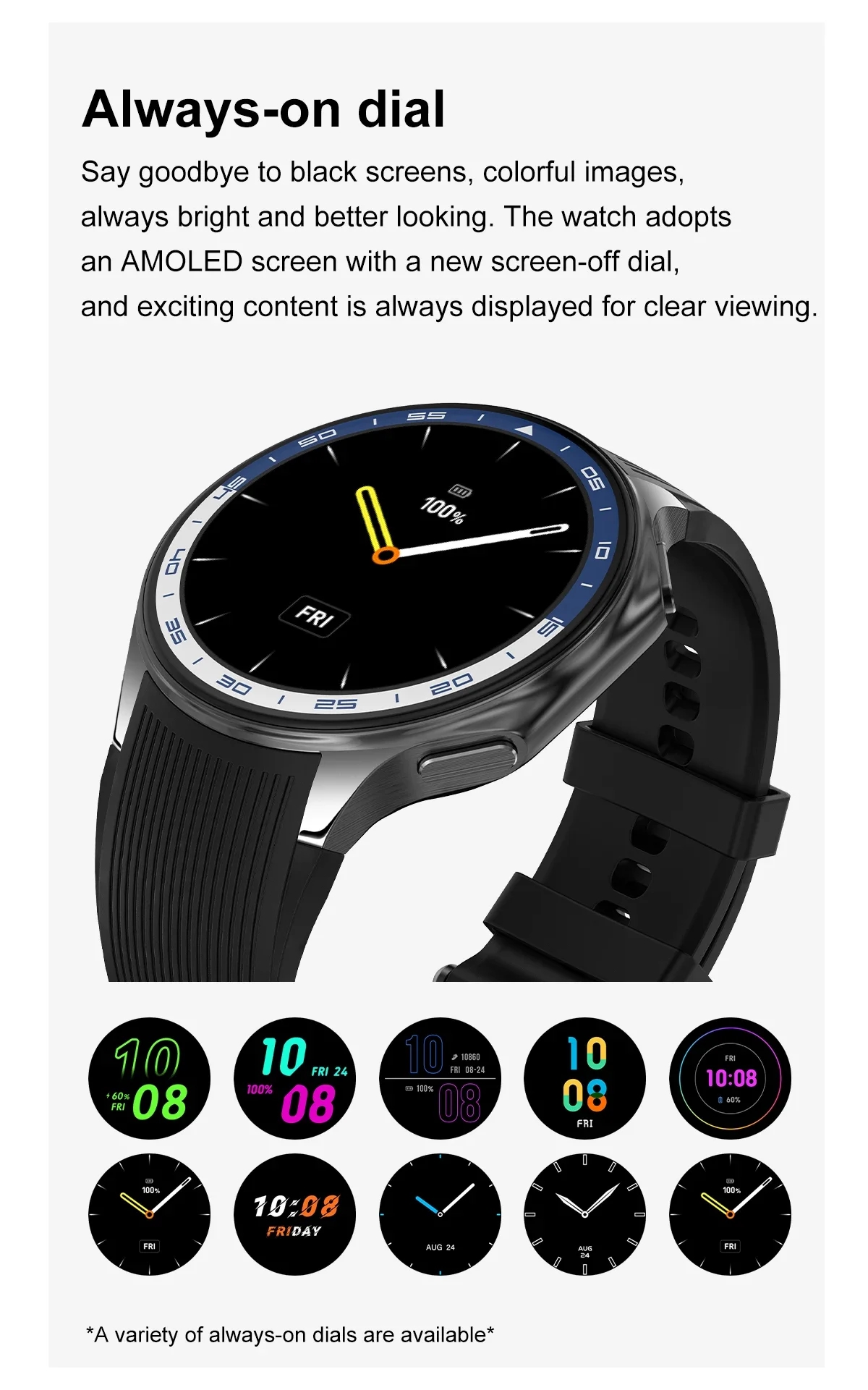 1.43 inch Big Screen Men Women - Watch Watch Xs recension och pris