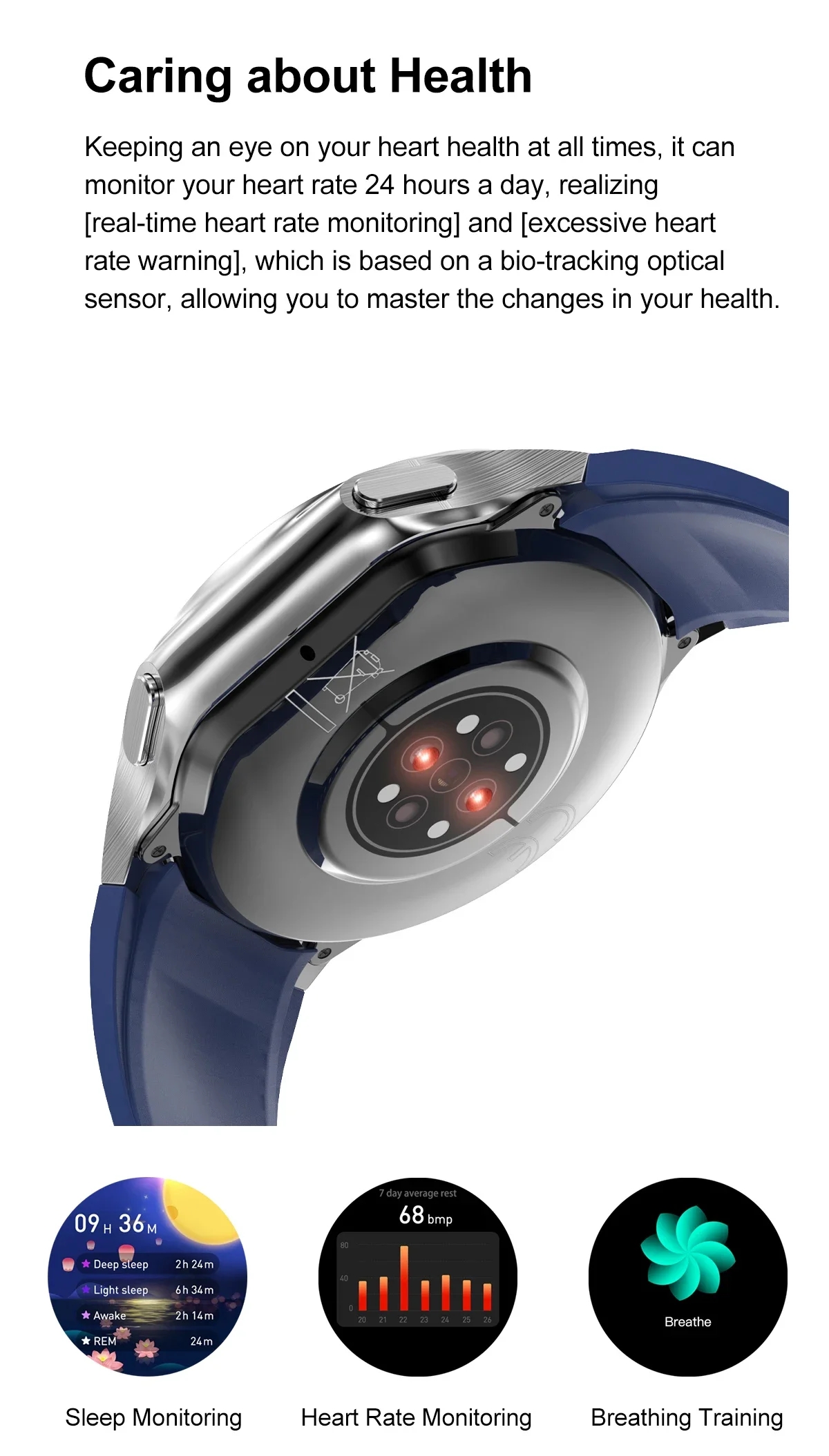 1.43 inch Big Screen Men Women - Watch Watch Xs recension och pris